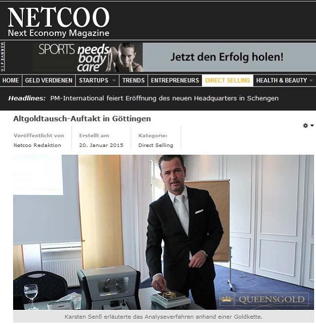 Queensgold-Sparbuch-Erfinder Stefan Kessler aus Berlin Wilhelmsruh plante vor der Rückabwicklungsanordnung der BaFin auch Queensgold Golf Cups "auf den angesagtesten und besten Golfcourts", auf denen man Persönlichkeiten aus der Finanz- und Versicherungsbranche treffen könne © Xing
