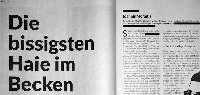 Bauträger und Projektentwickler Ioannis Moraitis (38) aus Berlin Charlottenburg © Ausriss aus Zitty, Ausgabe 22/2015 Bauträger und Projektentwickler Ioannis Moraitis (38) aus Berlin Charlottenburg © Ausriss aus Zitty, Ausgabe 22/2015