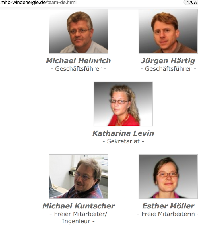 Das Team des wegen des Verdachts auf Bestechung im Geschäftsverkehr angezeigten Heinrich Belke aus Niedersachsen © Ausriss aus MHB-Windenergie.de Das Team des wegen des Verdachts auf Bestechung im Geschäftsverkehr angezeigten Heinrich Belke aus Niedersachsen © Ausriss aus MHB-Windenergie.de