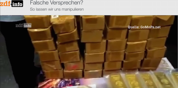 Falsche Versprechen: WISO vom 30. Mai 2018 über KPMG und BWF-Falschgold-Stiftung, verfügba...mehrFalsche Versprechen: WISO vom 30. Mai 2018 über KPMG und BWF-Falschgold-Stiftung, verfügbar bis 26. Juni 2020 auf ZDFinfo