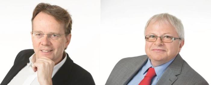 Die Gründer, Aufsichtsratsboss Dr. Diplomwirtschaftsingenieur Bodo Wilkens (60, links) aus Bremen und Aufsichtsratsvize Sozialpädagoge und Biohandelskaufmann Günter Johann Lammers (64, rechts) aus dem niedersächsischen Moorheilbad Bad Bederkesa, halten zusammen 50,85 Prozent Aktien an der Energiekontor AG © Energiekontor AG