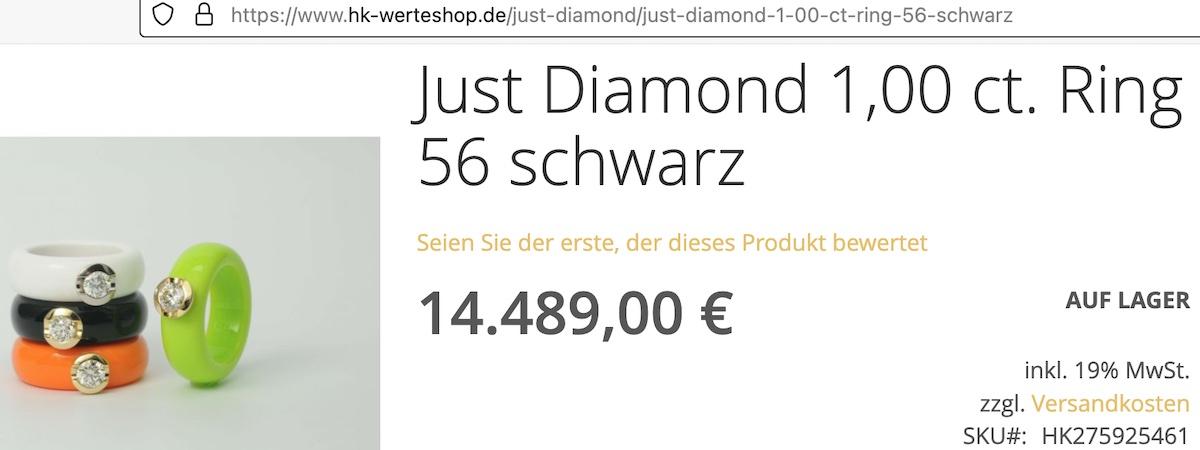 Ausriss aus HK-Werteshop.de der G Deutsche Gold AG von Hans Kleser vom 14. Mai 2025